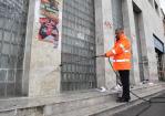 La squadra Decoro rimuove 1000 metri quadrati di scritte dal quadrante Ostiense/Marco Polo/Armenia